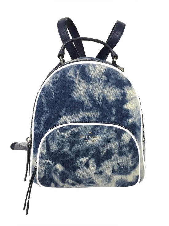 kate spade Handbags - kate spade Navy and White Tie-Dye Denim Mini Backpack